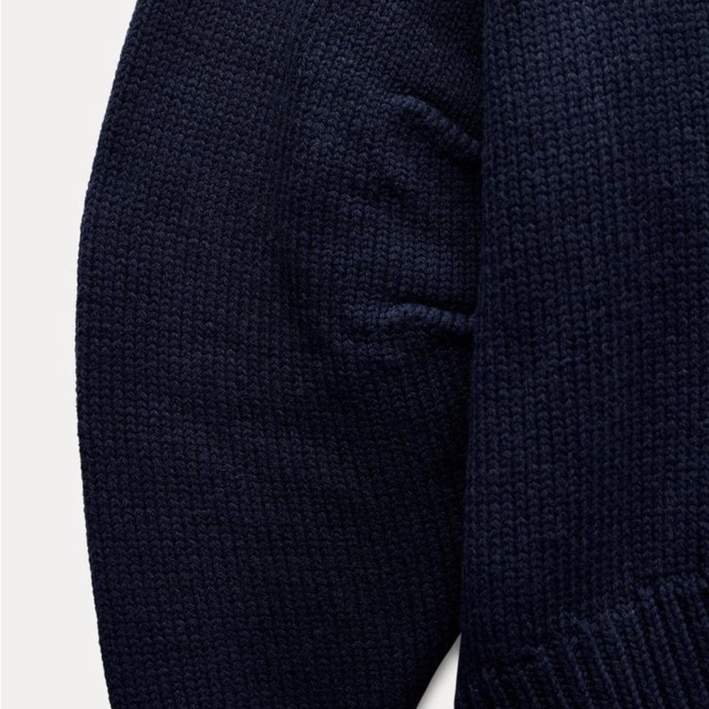 Zara Pleated Sleeve Knit Cardigan - Picture 13 of 15